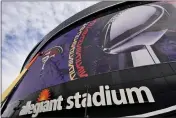  ?? MATT YORK — THE ASSOCIATED PRESS ?? Workers prepare Allegiant Stadium ahead of Super Bowl 58on Wednesday, Jan. 31, in Las Vegas.