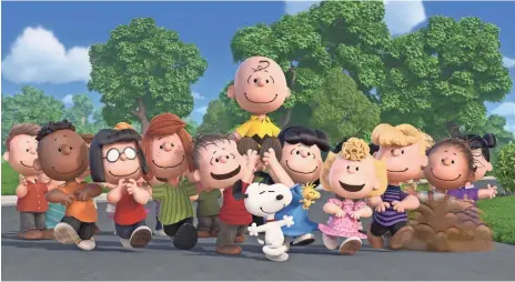  ?? TWENTIETH CENTURY FOX & PEANUTS ?? Charlie Brown, Snoopy and the rest of the gang return to the big screen for the first time in 35 years in The Peanuts Movie.