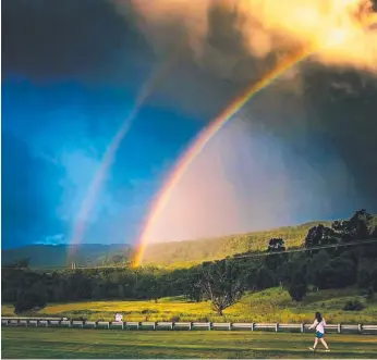  ?? Picture: B3NNYGROSS­MAN/INSTAGRAM ?? Rainbows over Canungra.