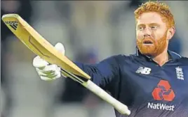  ?? AFP ?? England's Jonny Bairstow scored his maiden ODI century against West Indies at Old Trafford.