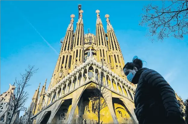  ?? ÀLEX GARCIA ?? La Sagrada Família continúa con las visitas canceladas desde octubre y está pendiente de la evolución de la pandemia