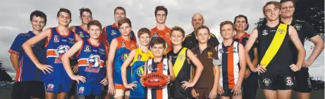  ?? Picture: EVAN MORGAN ?? GROWTH: Representa­tives of Townsville junior AFL at Riverway Stadium.