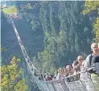  ?? FOTO: DPA ?? Rund 360 Meter lang ist die GeierlayHä­ngeseilbrü­cke im Hunsrück.