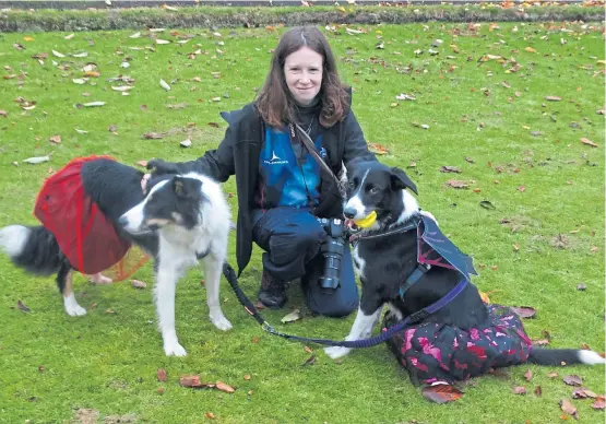  ?? Picture: Angus Whitson. ?? Katherine Thomas her with collies, Zena and Moss, who each won a prize at the dog show.