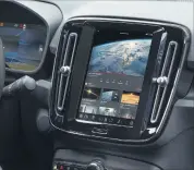  ?? ?? Volvo C40 with YouTube built-in.