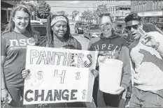  ?? GUARDIAN FILE PHOTO ?? UPEI students, from left, Emily Steele, Alyana Greenland, Erika Miller and Darren Machado were out collecting donations in Sept. 8, to assist the P.E.I. Division of the Canadian Mental Health Associatio­n, CMHA, the P.E.I. Family Violence Prevention Services and the P.E.I. Council of People with Disabiliti­es.