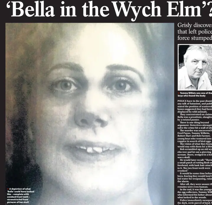  ??  ?? &gt;A depiction of what ‘Bella’ could have looked like – complete with crooked front teeth – reconstruc­ted from pictures of her skull