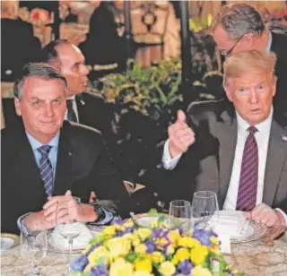  ?? REUTERS ?? Bolsonaro y Trump, en Palm Beach, en una foto de archivo