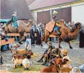  ??  ?? Der Einzug der drei Könige war der Höhepunkt der Krippendar stellung in Oberottmar­shausen.