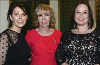  ??  ?? Una Garvey, Mary Carr and Deirdre Brennan at the Seapoint Captains’ Dinner.