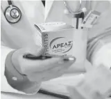  ??  ?? NEW PAIN RELIEF DRUG WORKS ON CONTACT: Apeaz delivers its active ingredient, a powerful painkiller, through the skin, providing users with rapid relief without oral drug side effects