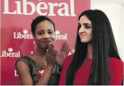  ?? ALLEN MCINNIS / POSTMEDIA NEWS ?? A grassroots vote kept party favourite Yolande James, left, from winning the nomination in Saint-Laurent. Emmanuella Lambropoul­os, right, was victorious.