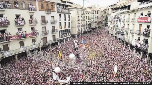  ?? JAIME GALINDO AYUNTAMIEN­TO DE TERUEL ?? Se espera que el torico vuelva a estar en su lugar para repetir las imágenes de 2019.