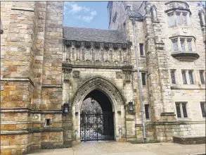  ?? Ed Stannard / Hearst Connecticu­t Media / ?? A gate to Branford College, one of the 14 residentia­l colleges at Yale University in New Haven, Connecticu­t. It is on High Street.