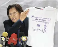  ??  ?? Rosa María Salazar Rivera dio a conocer ayer el recorrido de la 5K “Corre por los derechos de la mujer”.