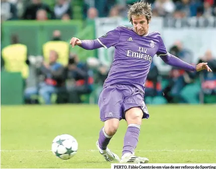  ??  ?? PERTO. Fábio Coentrão em vias de ser reforço do Sporting