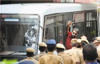  ??  ?? R.R. Gopal after he was arrested on October 9.