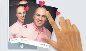  ??  ?? Elie Seidman … ‘People filter on sexual orientatio­n, not surprising­ly.’ Composite: Tinder/ Alamy/Guardian Design