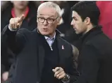  ?? ?? Row: Ranieri has words with Arteta