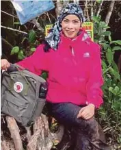  ??  ?? Norfatin yang menyertai pendakian di Gunung Irau belum ditemui.