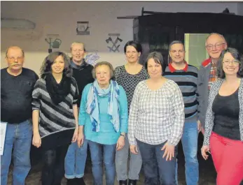  ?? FOTO: ANNE MAGDALENA WEJWER ?? Der Vorstand der Trachtengr­uppe Trossingen von links: Werner Glunz, Nadine Hegele, Susanne Gothe, Ana Hegele, Ursel Hohner, Monika Kopp, Jörg Hohner, Gerd Kohler und Yvonne Hegele.