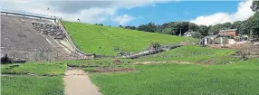  ?? PHOTO: COLIN WAREING ?? One of the major projects going ahead this winter is at Toddbrook Reservoir where damage to the spillway caused the evacuation of Whaley Bridge in August 2019.