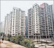  ?? BLOOMBERG ?? ■
Unfinished apartments, abandoned part way through constructi­on at Shubhkamna Techomes, a project by Shubhkamna Advert Pvt., in Noida, Uttar Pradesh.