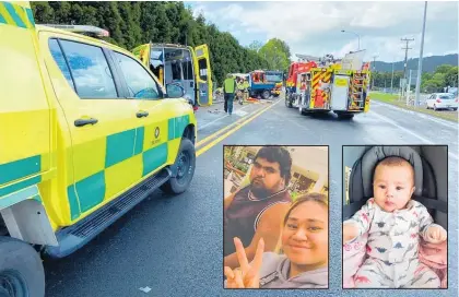  ?? ?? Pari Edwards and Ngarimu Hape of Whangā rei died alongside their 6-month-old baby girl Jah-zarna Hape (pictured) in a motor accident at Kauri Point, Whangā rei, on Saturday. They had just attended a birthday party.