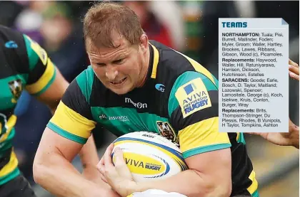  ?? PICTURE: Getty Images ?? In the thick of the battle: Saints’ Dylan Hartley