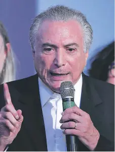  ?? FOTO: AP ?? Temer, un abogado constituci­onalista de 75 años, asumiría la jefatura de Estado hasta 2018 si Rousseff fuera destituida.
Agencia AFP