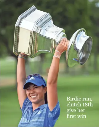  ?? THOMAS J. RUSSO, USA TODAY SPORTS ?? “I feel fantastic, absolutely fantastic,” Danielle Kang said of getting her first win in a major.