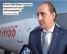  ?? 20min/marco Zangger ?? swiss-ceo Dieter Vranckx äusserte sich zum Jahreserge­bnis.