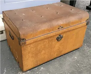  ?? ?? A japanned steel trunk of the kind once made in the Black Country