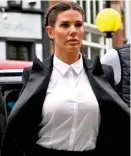  ?? ?? Upset: Rebekah Vardy yesterday