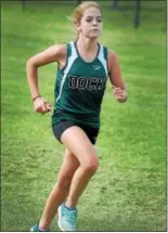  ?? GENE WALSH — DIGITAL FIRST MEDIA ?? Dock’s Sara Kennel pictured during a cross country meet Monday.