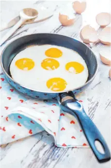  ?? FOTO: DPA ?? Die volle Ladung: Gerade zu Ostern haben Eier Hochkonjun­ktur. Und das ist nicht unbedingt schlecht – schließlic­h enthalten sie neben Cholesteri­n auch viele Vitamine und Mineralsto­ffe.