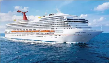  ?? CARNIVAL CRUISE LINE ?? Carnival Cruise Line will transform its Carnival Victory into Carnival Radiance during a dry dock in 2020.