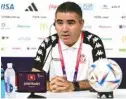 ?? ?? Tunisia’s coach Jalel Kadri addresses a press conference at the Qatar National Convention Center (QNCC), yesterday.