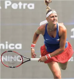  ??  ?? Kvitova during the semi-finals of the Olympic Games.