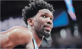  ?? FRANK FRANKLIN II THE ASSOCIATED PRESS ?? Philadelph­ia 76ers' Joel Embiid now boasts more than 2 million Instagram followers and another 1.27 million on Twitter.