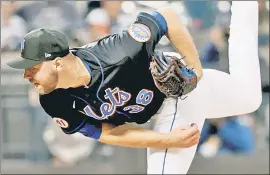  ?? N.Y. Post: Charles Wenzelberg ?? JUST WHAT THEY NEEDED: Tylor Megill went seven innings and gave up two runs on four hits to along with his 10 strikeouts as the Mets took the first game of the Subway Series on Friday.