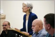  ?? MATT ROURKE - THE ASSOCIATED PRESS ?? Former Green Party presidenti­al candidate Jill Steins speaks at a board of elections meeting at City Hall, in Philadelph­ia, Wednesday. Stein wants Pennsylvan­ia to block Philadelph­ia from using new touchscree­n machines it’s buying ahead of 2020’s elections and is threatenin­g court action if it doesn’t do so promptly.