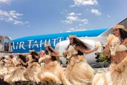  ??  ?? AIR TAHITI NUI’S 20TH BIRTHDAY In twenty years, the company grew from a one leased aircraft to a unique brand, the airline of choice to fly from Los-Angeles, New York, Auckland, Sydney, Tokyo, Osaka or Paris, to the magical Tahiti.