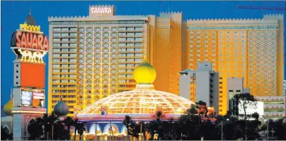  ??  ?? Las Vegas Review-journal file The Sahara was known as a hangout for the Rat Pack of Frank Sinatra, Dean Martin and Sammy Davis Jr.