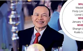  ??  ?? Tan Sri Lim Wee Chai