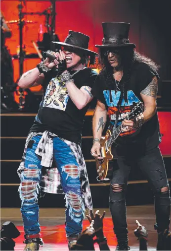  ??  ?? Guns N’ Roses will kick off their Australian tour at Metricon Stadium in November next year.