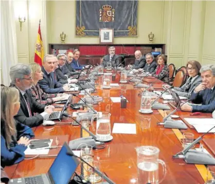  ?? Foto: Efe ?? Los miembros del CGPJ, en uno de sus plenos en enero de 2020.