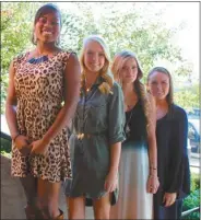  ??  ?? The junior homecoming court at Cedartown High School for 2015 includes, from left, Victoria Frazier, Payton McElwee, Skylar Rogers and Ava Tillmann.