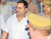  ?? PTI ?? Atul Singh Sengar, the brother of BJP Bangarmau MLA Kuldeep Sengar, after his arrest in Unnao.