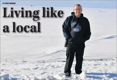  ?? DESIREE ANSTEY/ JOURNAL PIONEER ?? Ricky Jamer gazes across the frozen Summerside harbour covered in a blanket of snow, but his sights and heart are set on a faraway land.